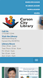 Mobile Screenshot of carsoncitylibrary.org